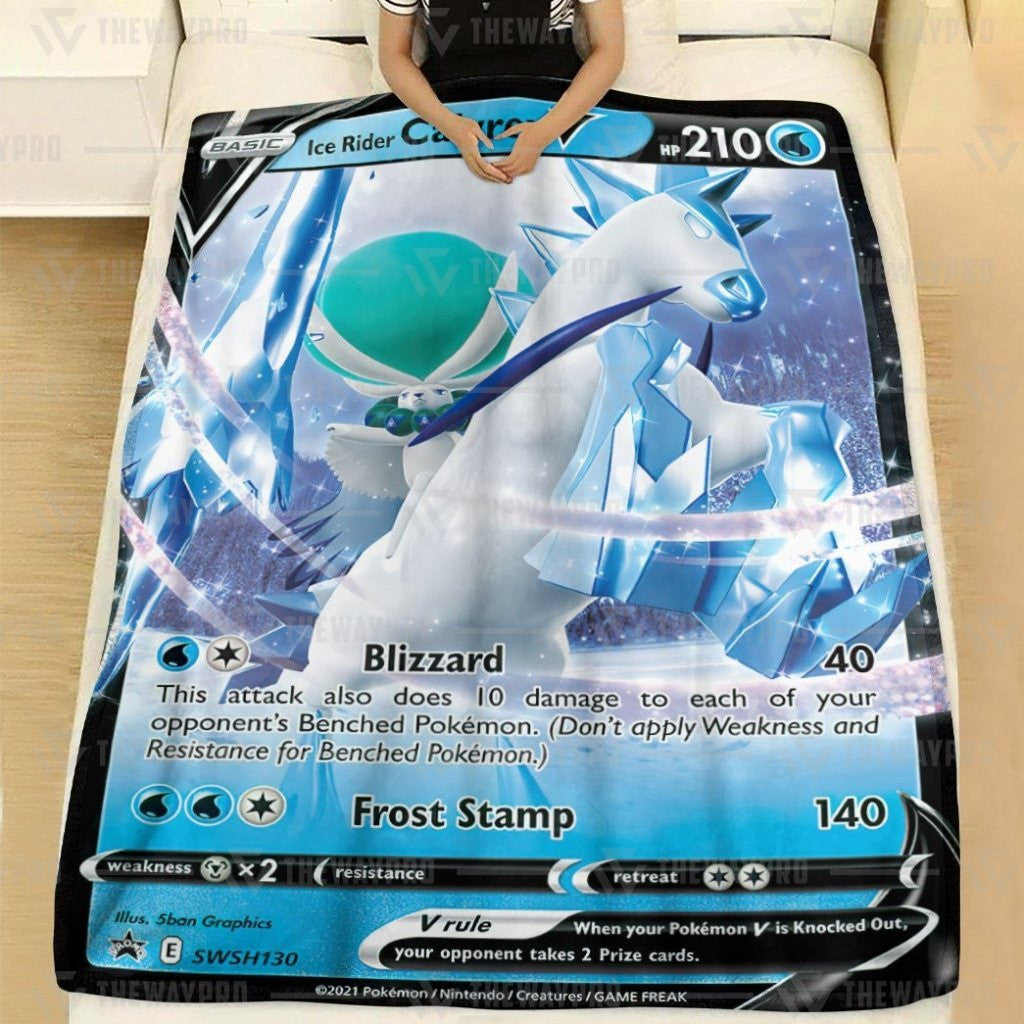 Anime Pkm Ice Rider Calyrex V Custom Soft Blanket