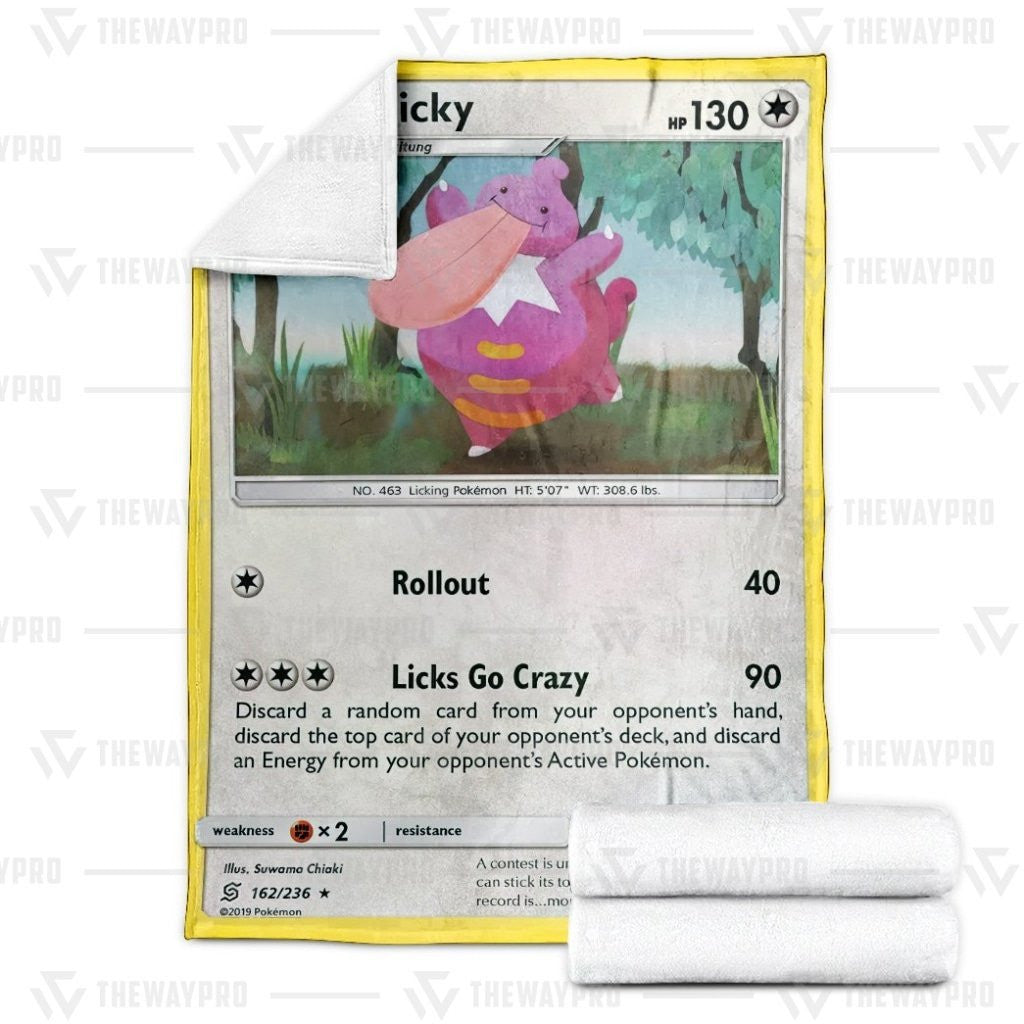 Anime Pkm Lickilicky Custom Soft Blanket