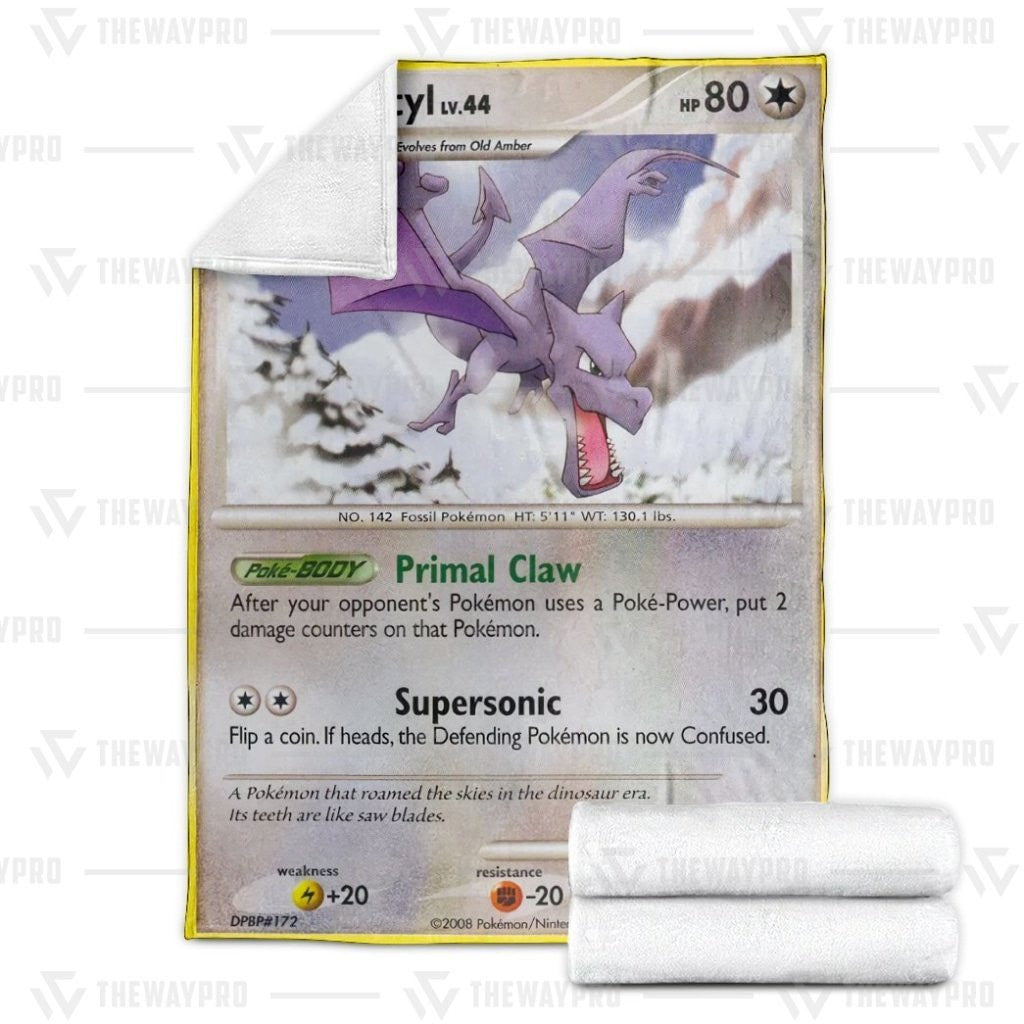 Anime Pkm Aerodactyl Custom Soft Blanket