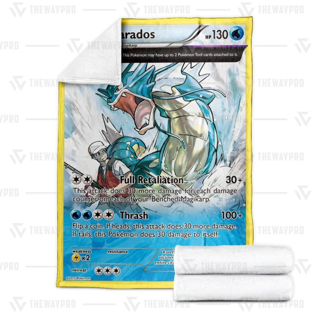 Anime Pkm Gyarados Ancient Origins Custom Soft Blanket