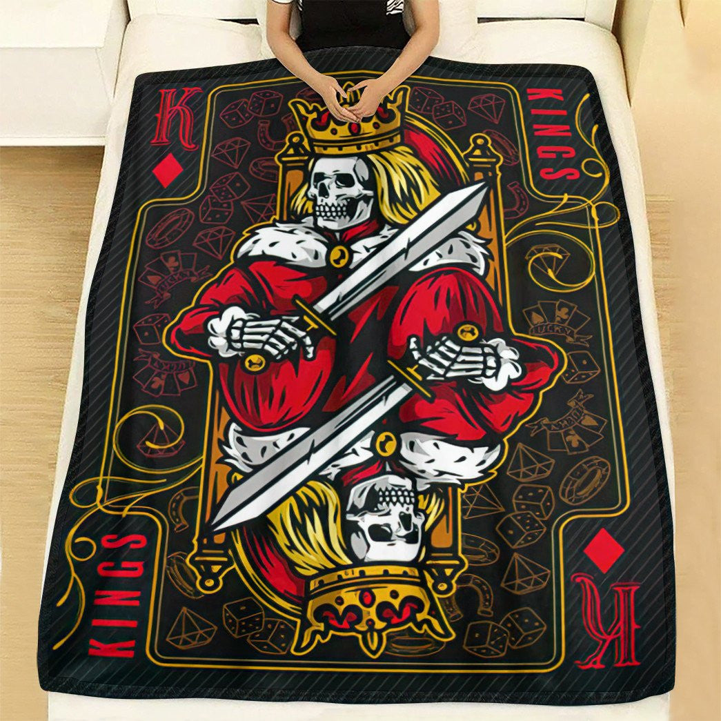 Playing Cards The King Custom Soft Blanket