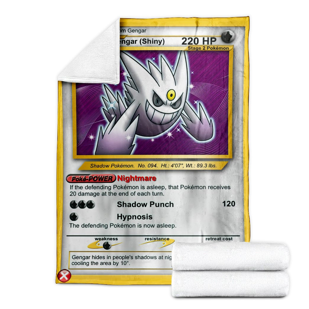 Anime Pkm Shining Gengar Custom Soft Blanket