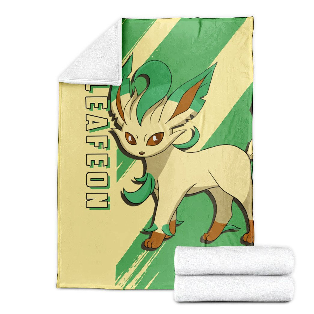 Anime Pkm Leafeon Custom Soft Blanket XO10032212