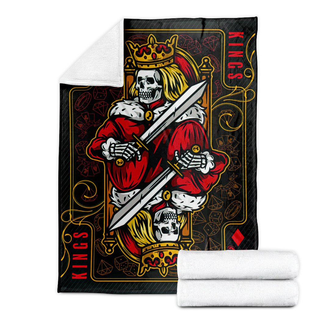 Playing Cards The King Custom Soft Blanket