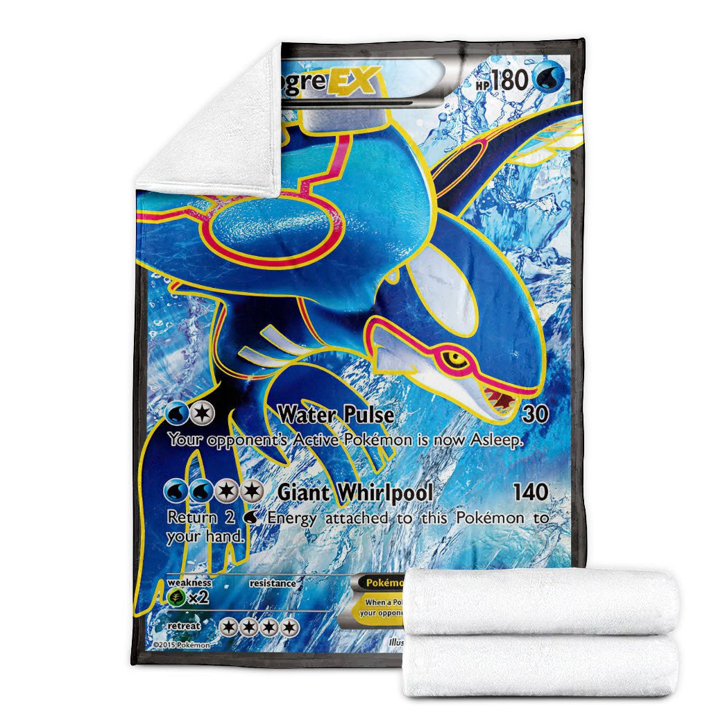 Anime Pkm Kyogre-Ex Primal Clash Custom Soft Blanket