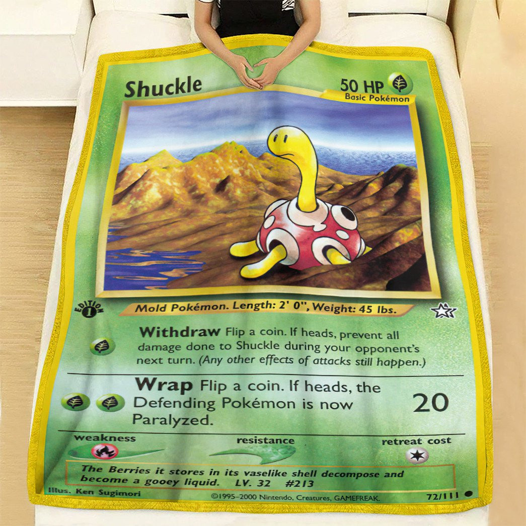 Anime Pkm Shuckle Neo Genesis Custom Soft Blanket