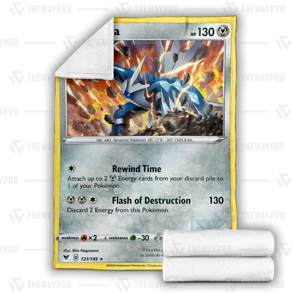 Anime Pkm Dialga Vivid Voltage Custom Soft Blanket