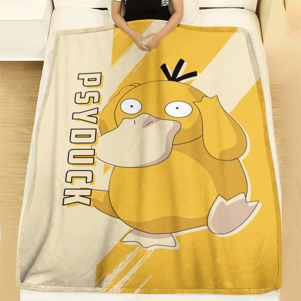 Anime Pkm Psyduck Custom Soft Blanket XO10032215