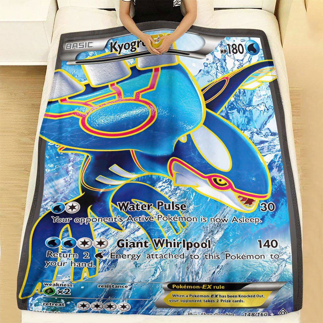 Anime Pkm Kyogre-Ex Primal Clash Custom Soft Blanket