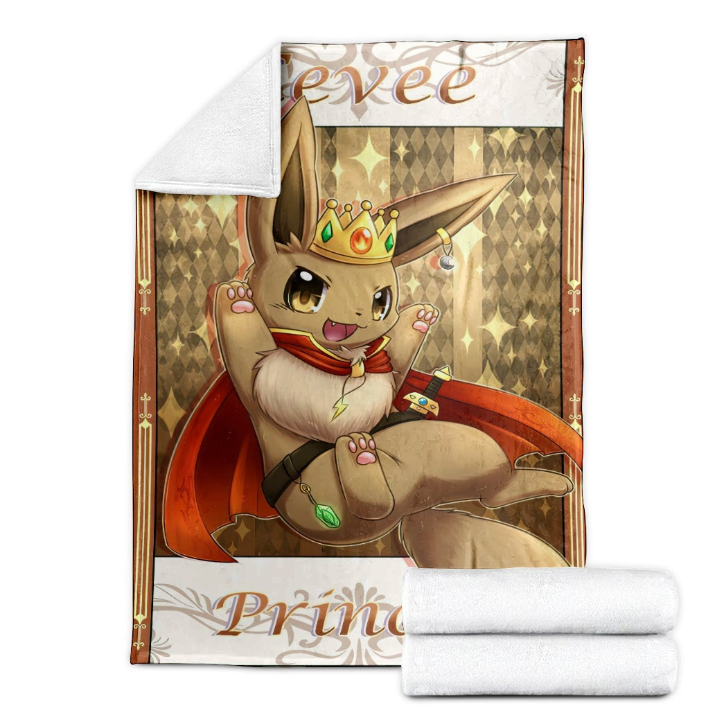 Anime Pkm Eevee Prince Custom Soft Blanket