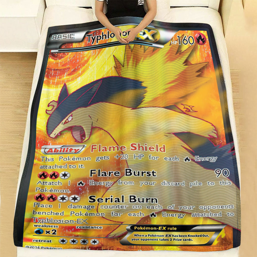 Anime Pkm Typhlosion Ex Custom Soft Blanket XT1803222