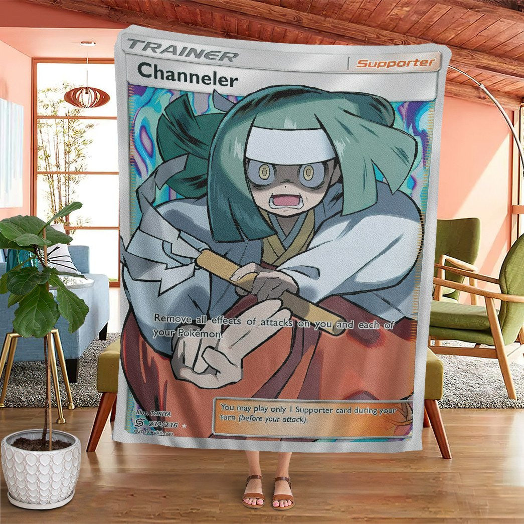 Anime Pkm Channeler Trainer Custom Soft Blanket