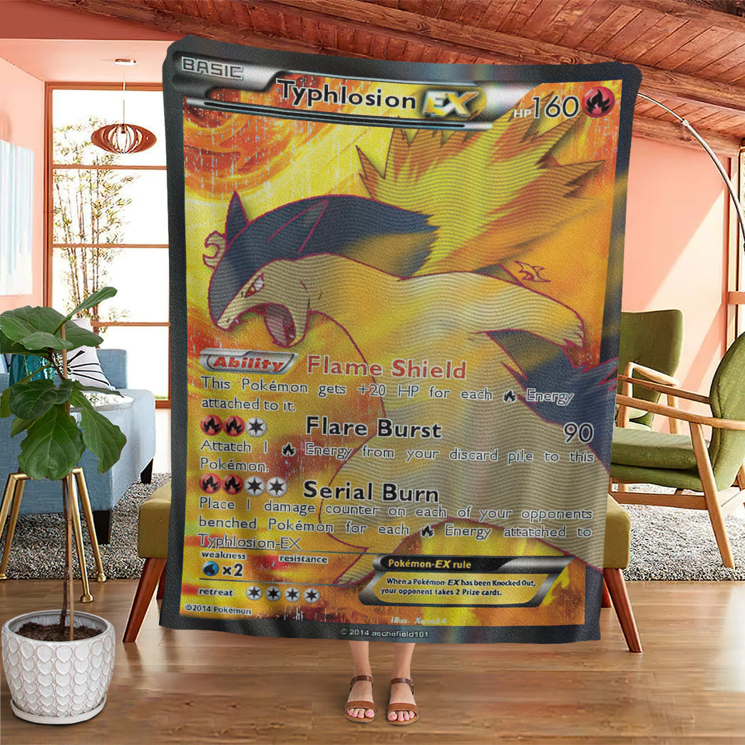 Anime Pkm Typhlosion Ex Custom Soft Blanket XT1803222