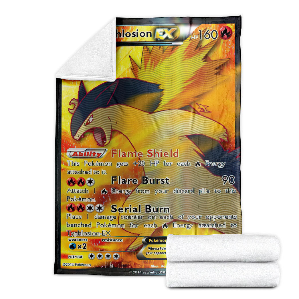 Anime Pkm Typhlosion Ex Custom Soft Blanket XT1803222