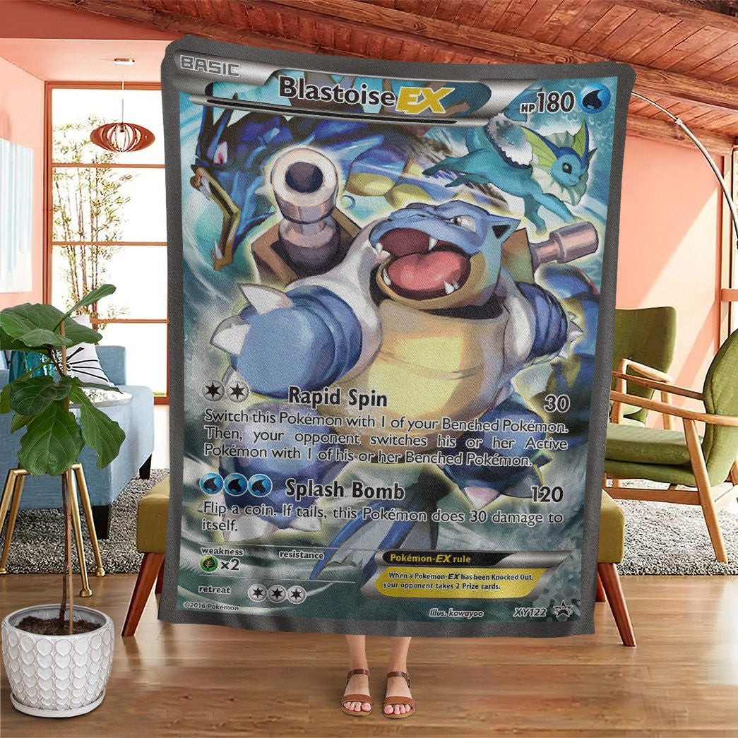 Anime Pkm Blastoise-Ex Xy Promos Custom Soft Blanket