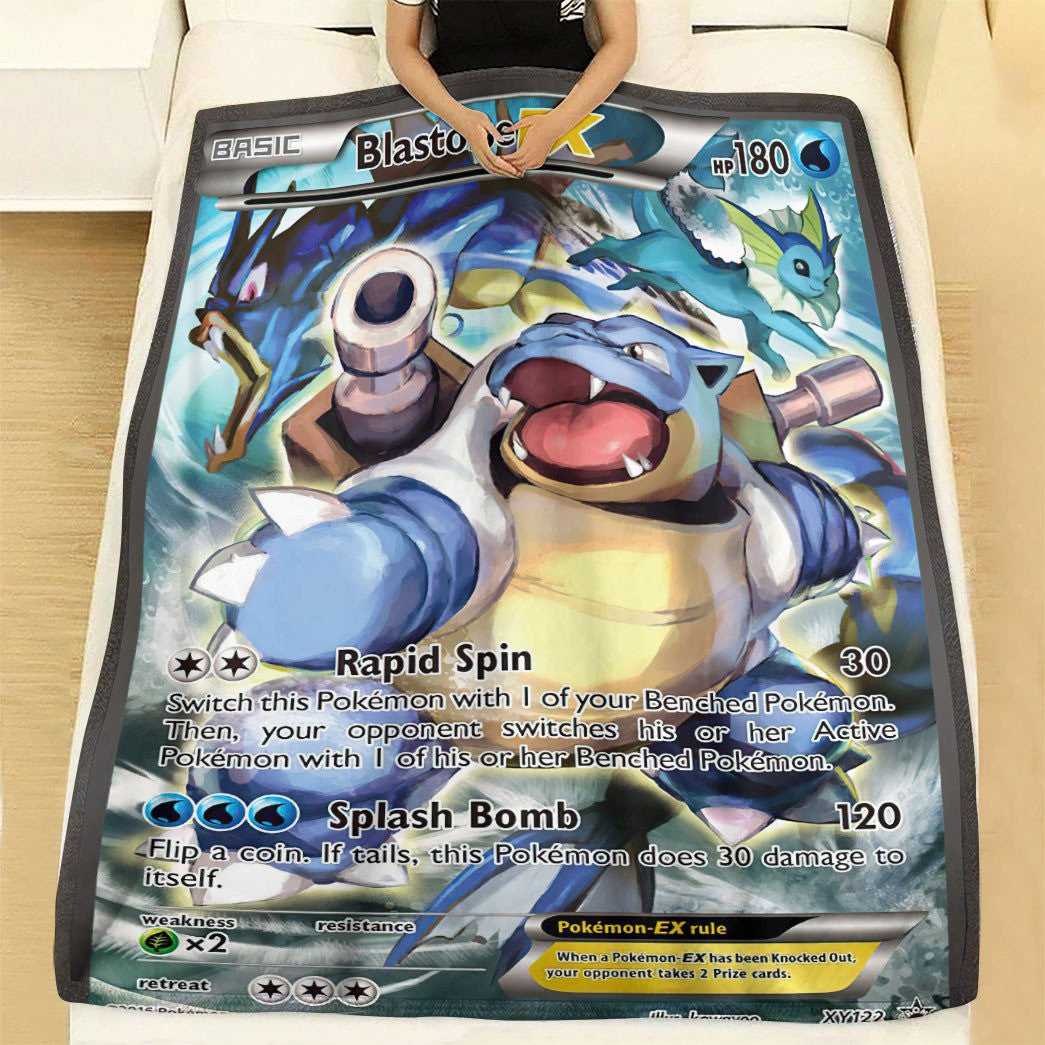 Anime Pkm Blastoise-Ex Xy Promos Custom Soft Blanket