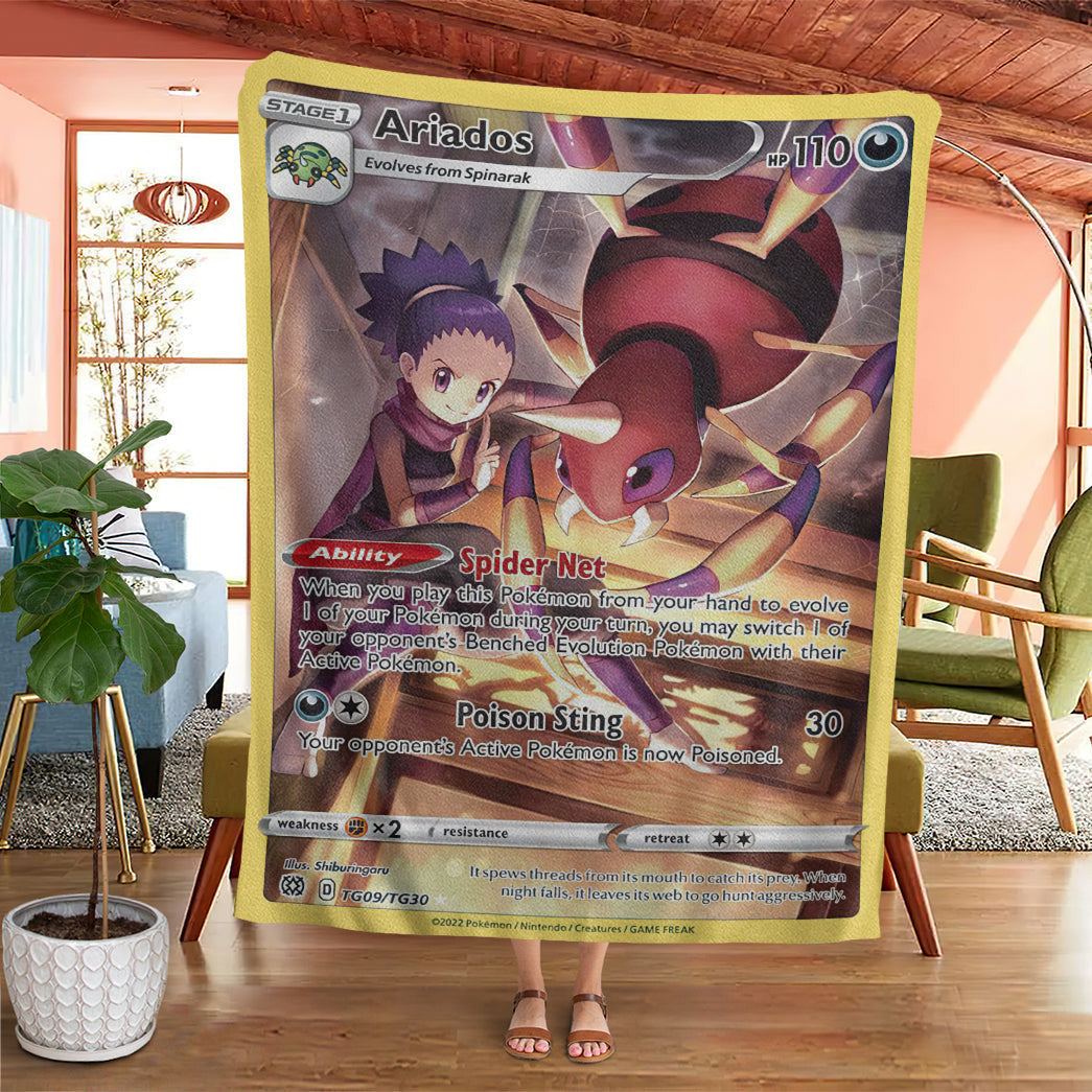 Anime Pkm Ariados 2022 Soft Blanket