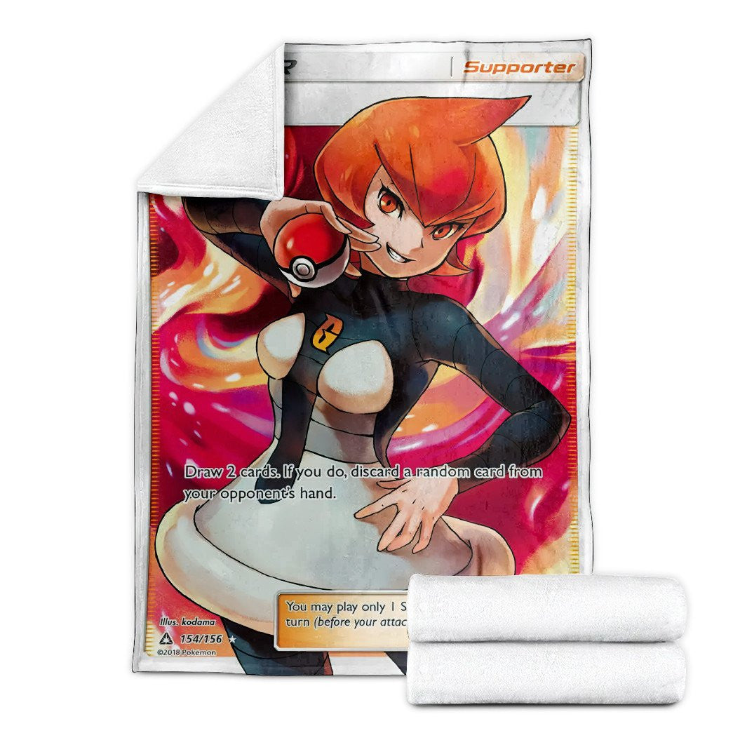 Anime Pkm Mars Trainer Custom Soft Blanket