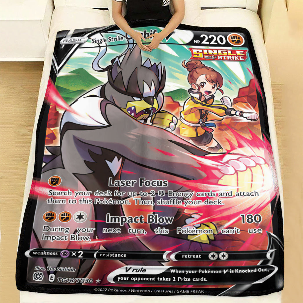 Anime Pkm Single Strike Urshifu V 2022 Soft Blanket