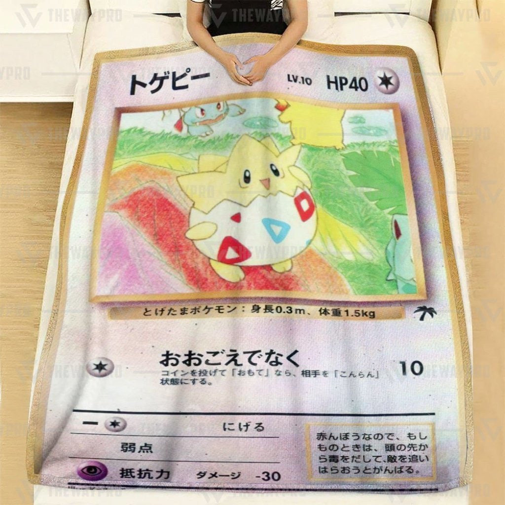 Anime Pkm Togepi Southern Islands Japanese Version Custom Soft Blanket