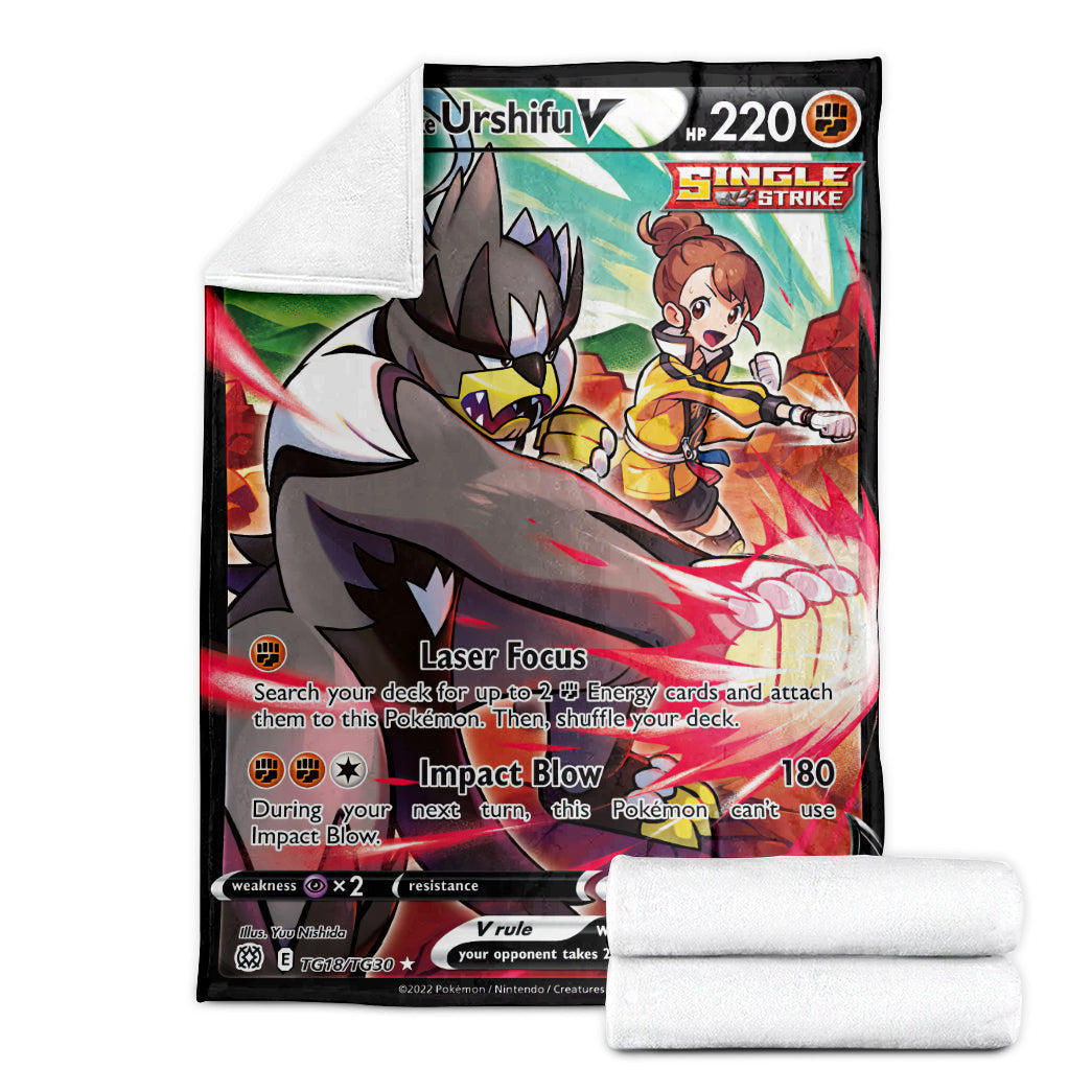 Anime Pkm Single Strike Urshifu V 2022 Soft Blanket