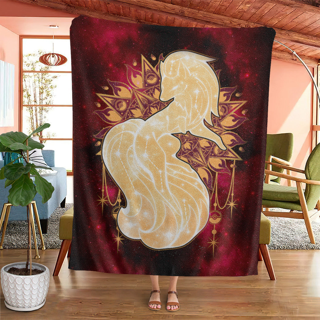 Anime Pkm Starry Kitsune Custom Soft Blanket XO1103224