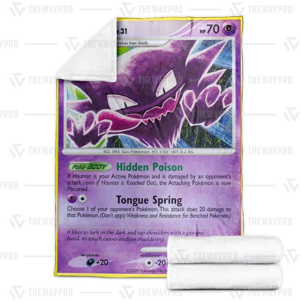 Anime Pkm Haunter Custom Soft Blanket