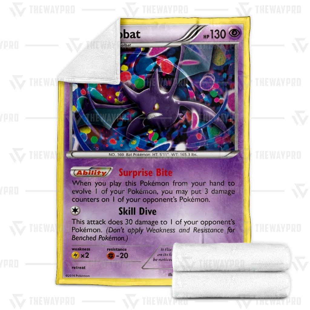 Anime Pkm Basic Crobat Custom Soft Blanket