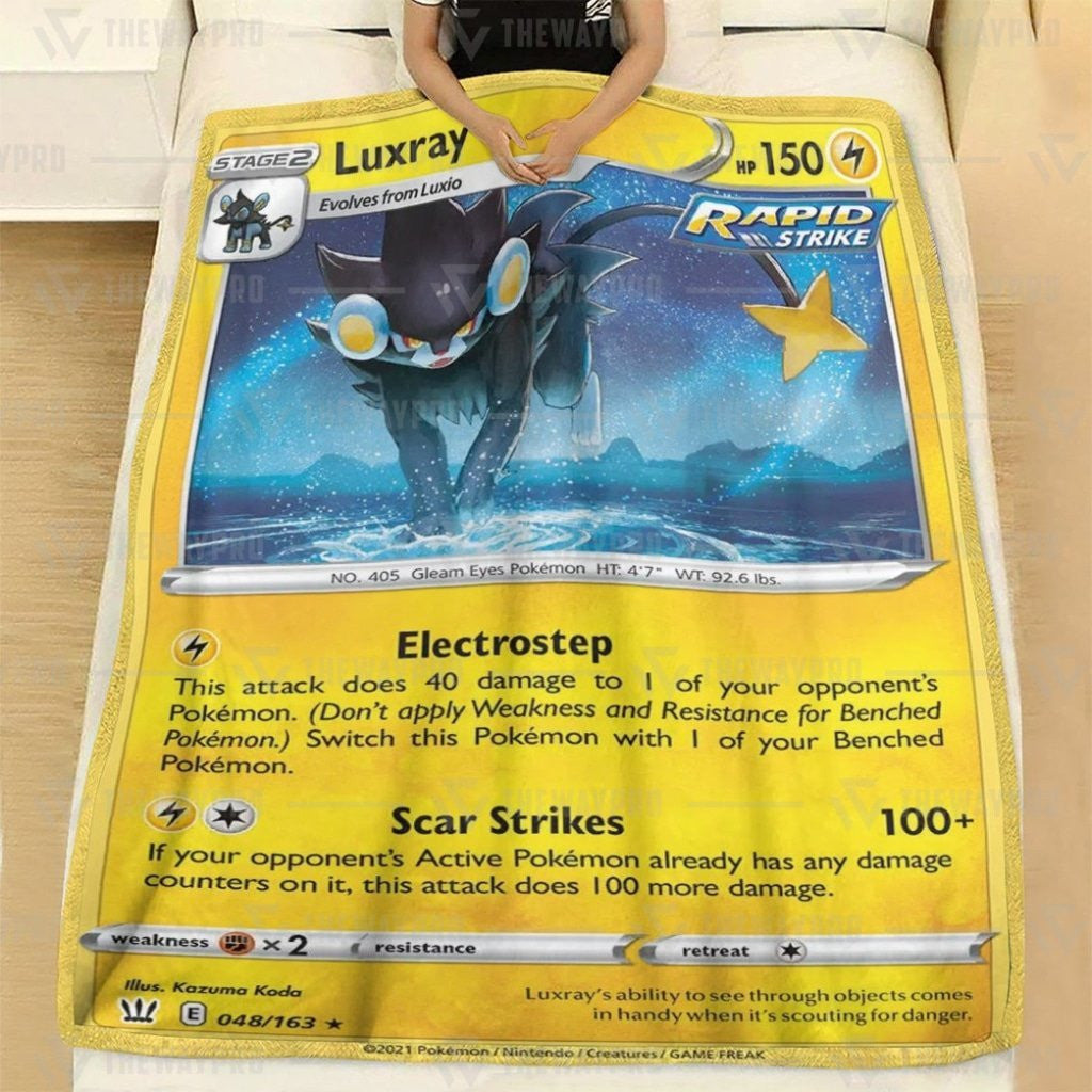 Anime Pkm Luxray Custom Soft Blanket