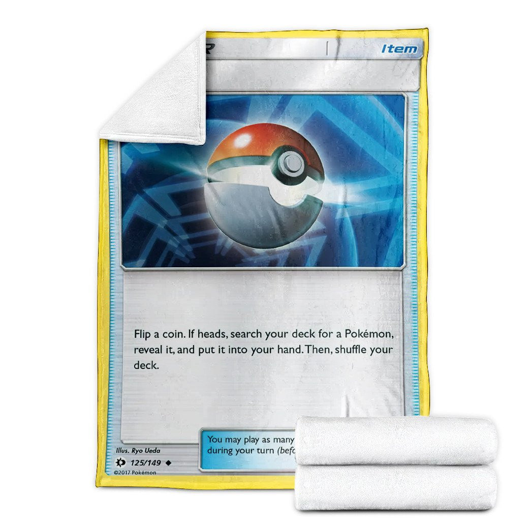 Anime Pkm Poke Ball Trainer Custom Soft Blanket