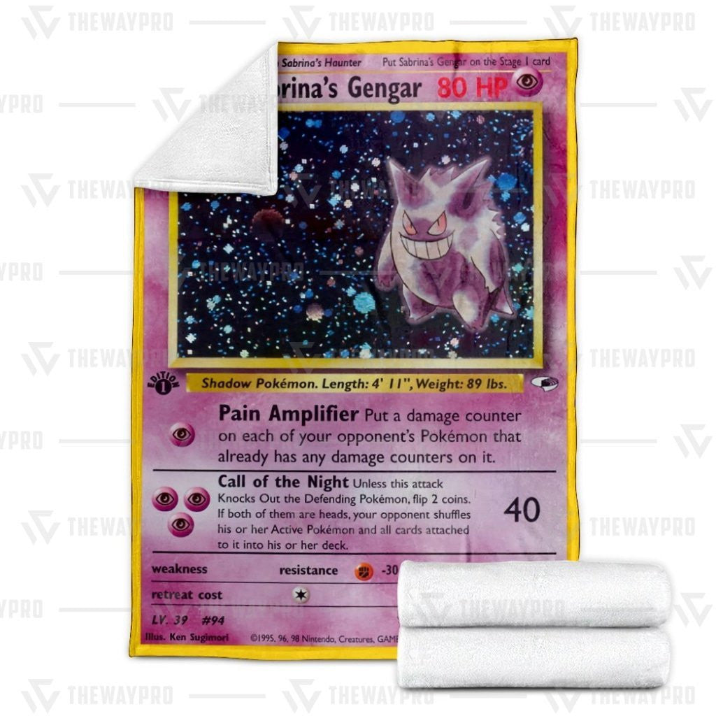 Anime Pkm Sabrinas Gengar Custom Soft Blanket