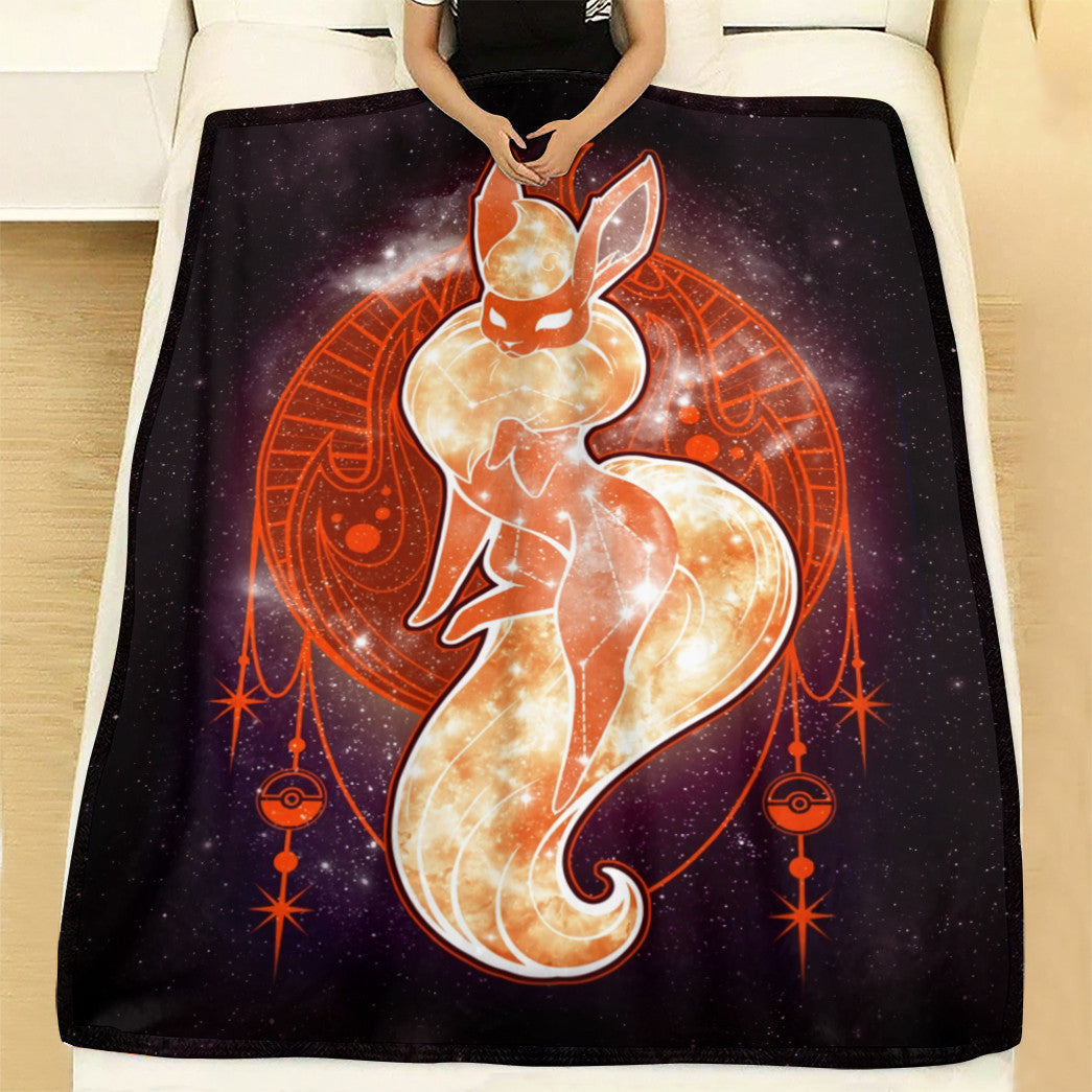 Anime Pkm Flareon Starry Custom Soft Blanket XO1103225