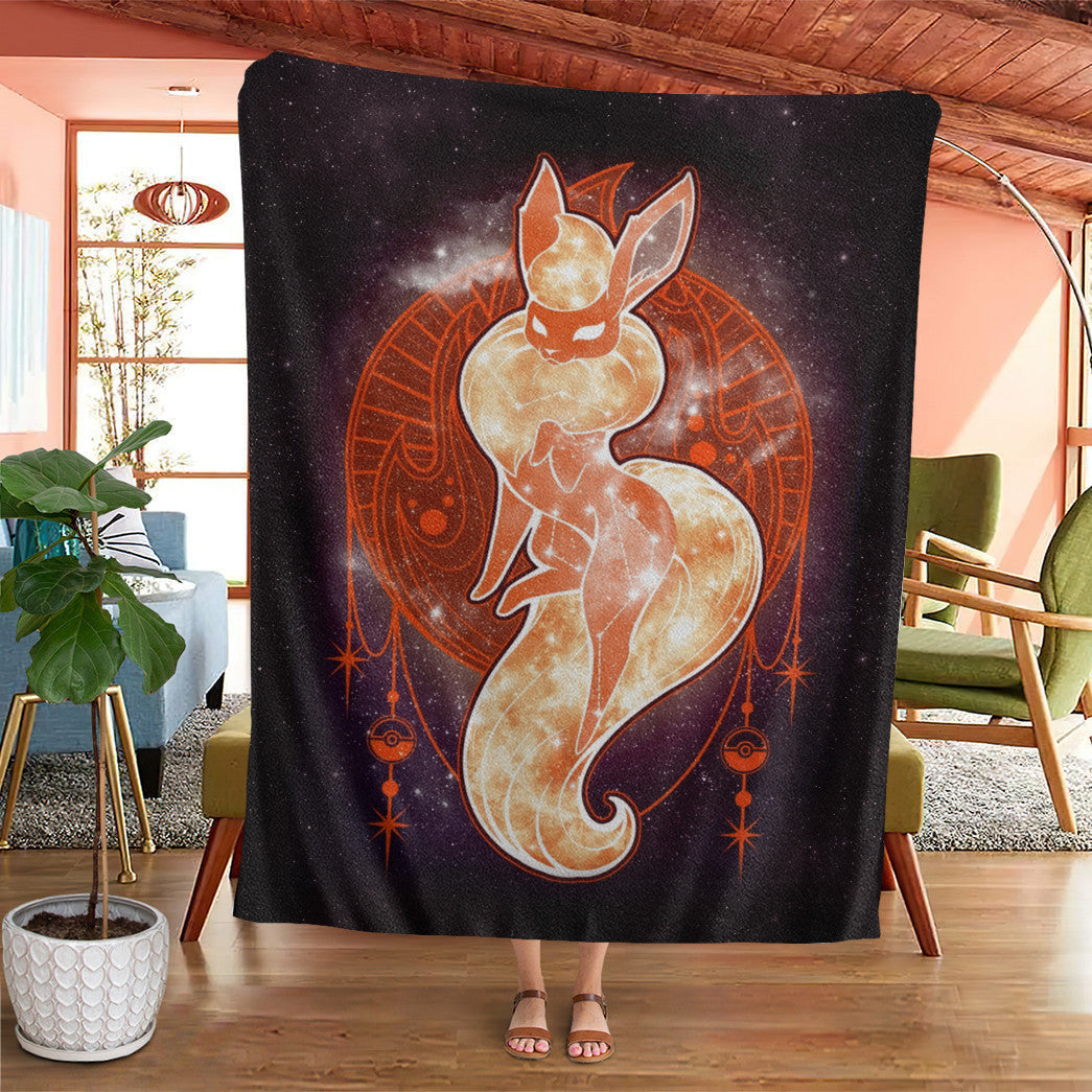 Anime Pkm Flareon Starry Custom Soft Blanket XO1103225