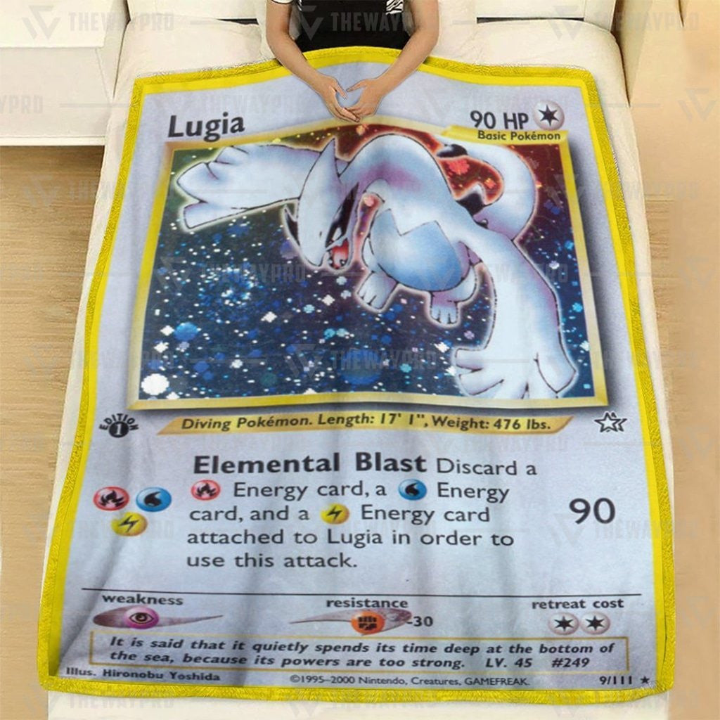 Anime Pkm Lugia Custom Soft Blanket