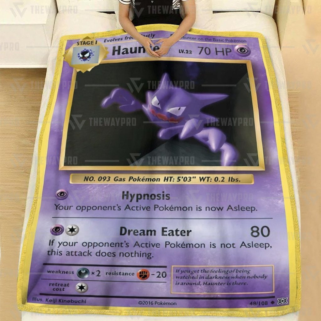 Anime Pkm Haunter Custom Soft Blanket