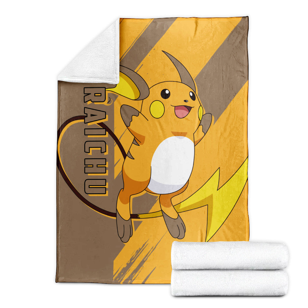 Anime Pkm Raichu Custom Soft Blanket XO1003225