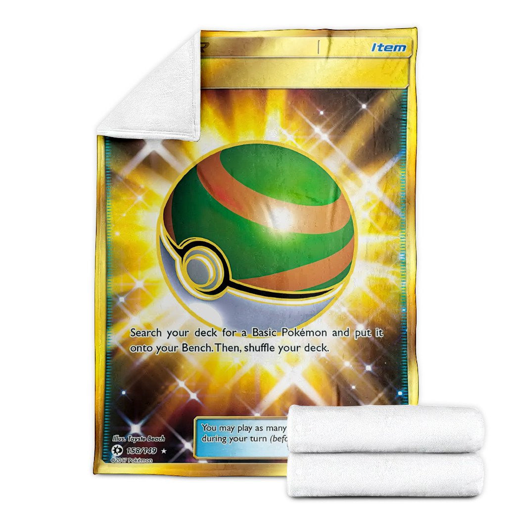 Anime Pkm Nest Ball Trainer Custom Soft Blanket