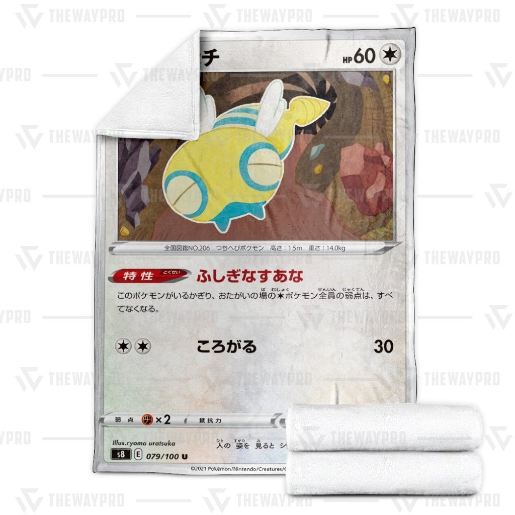 Anime Pkm Dunsparce Japanese Card Custom Soft Blanket