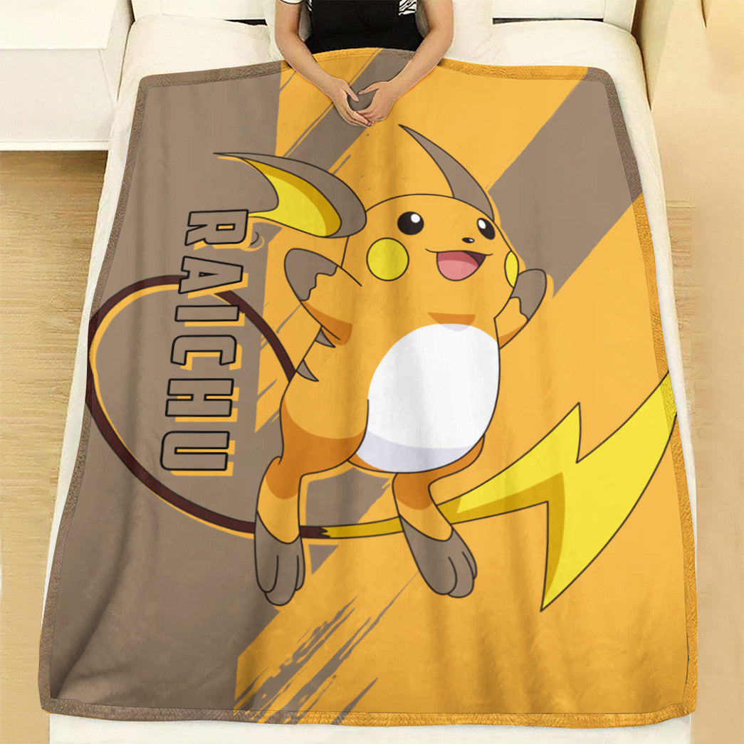 Anime Pkm Raichu Custom Soft Blanket XO1003225