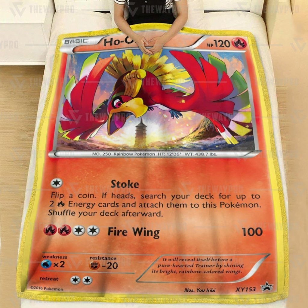 Anime Pkm Ho-Oh Xy Promos Custom Soft Blanket