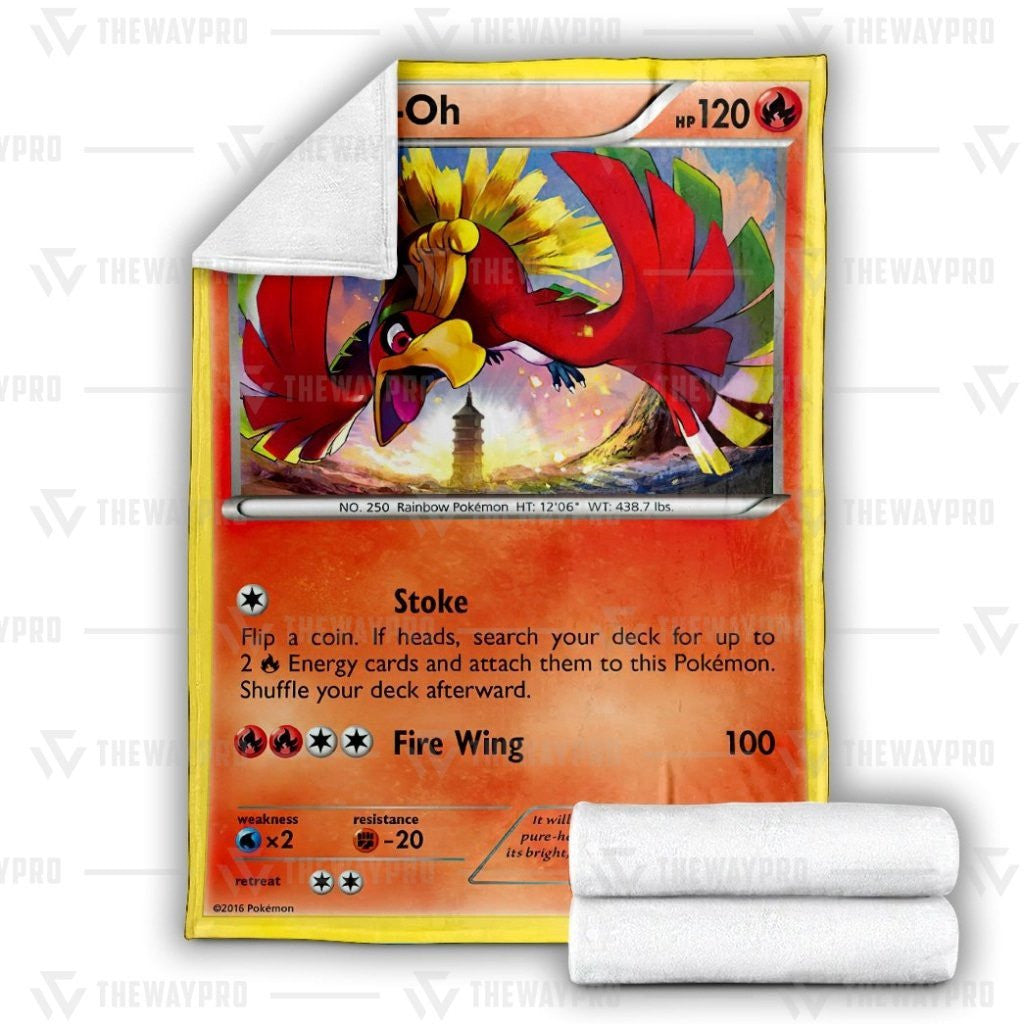 Anime Pkm Ho-Oh Xy Promos Custom Soft Blanket