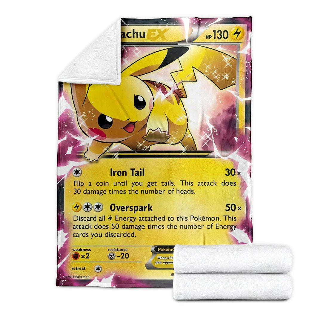 Anime Pkm Pikachu-Ex Xy Promos Custom Soft Blanket