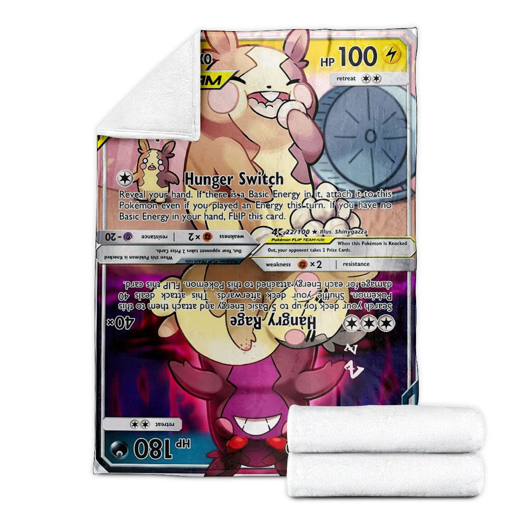 Anime Pkm Morpeko Flip Team Custom Soft Blanket