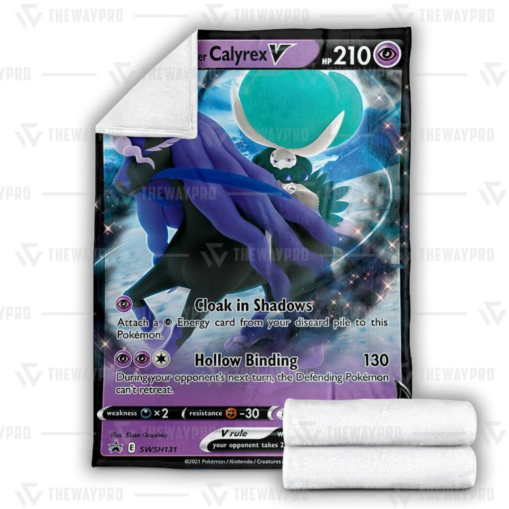 Anime Pkm Shadow Rider Calyrex V Custom Soft Blanket