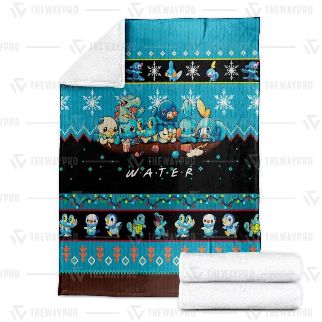 Anime Pkm Water Custom Soft Blanket