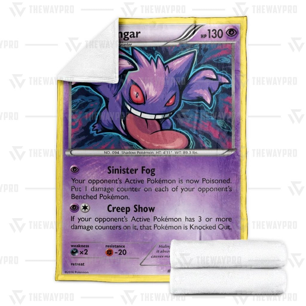 Anime Pkm Gengar Generations Custom Soft Blanket