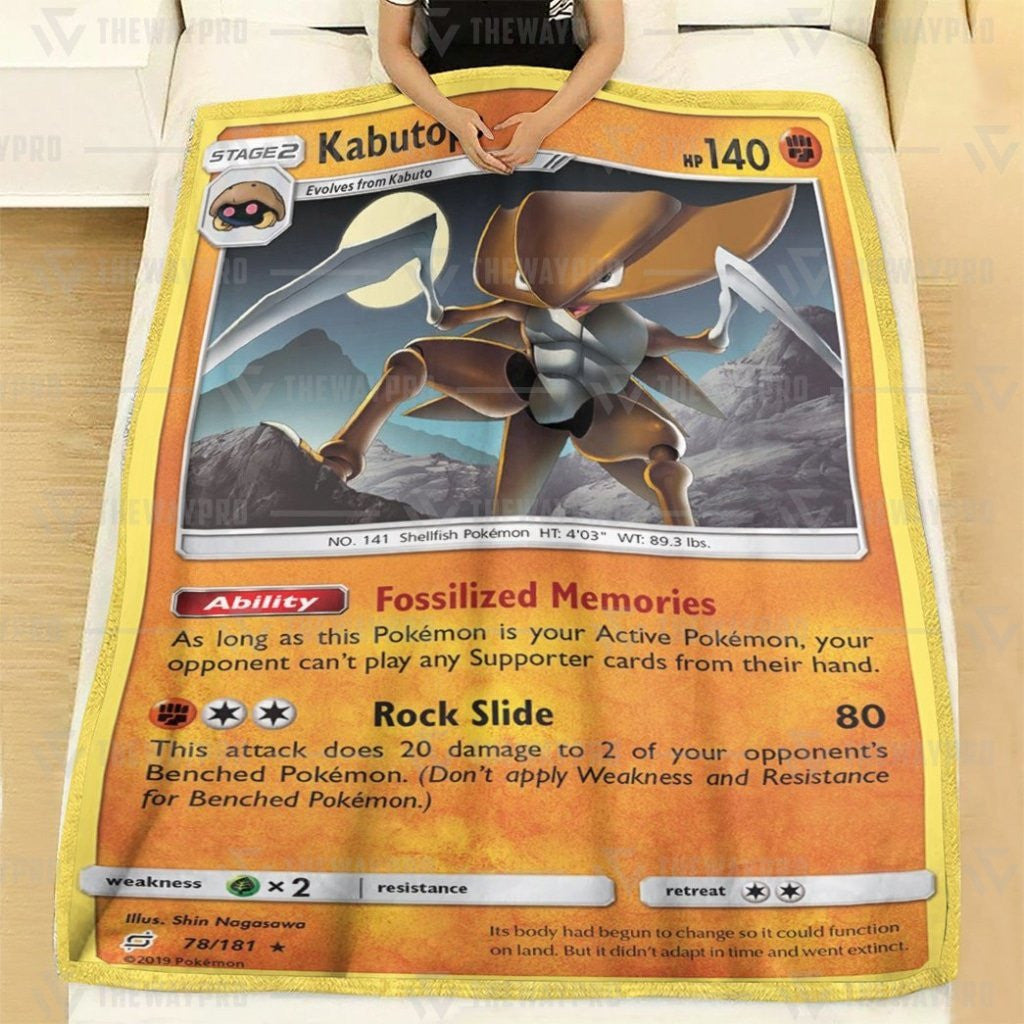 Anime Pkm Kabutops Team Up Custom Soft Blanket