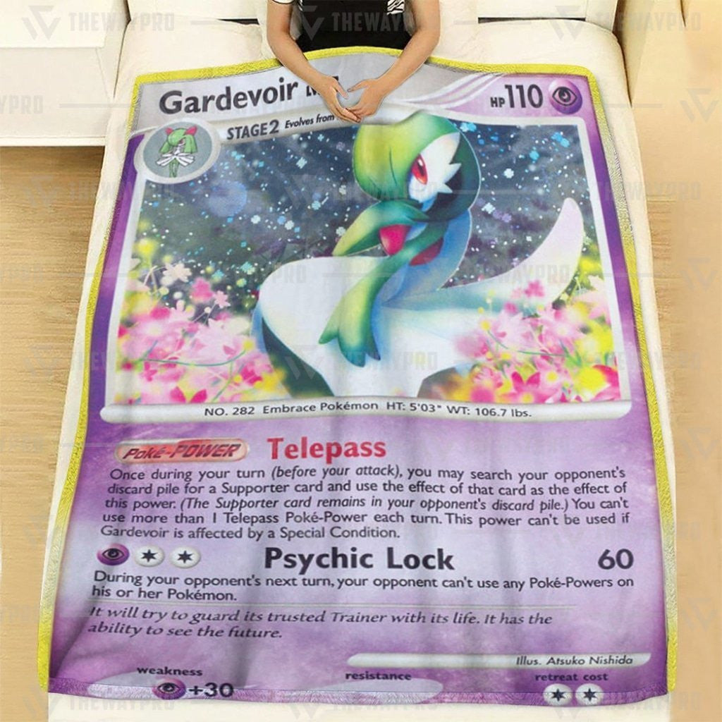 Anime Pkm Gardevoir Secret Wonders Custom Soft Blanket