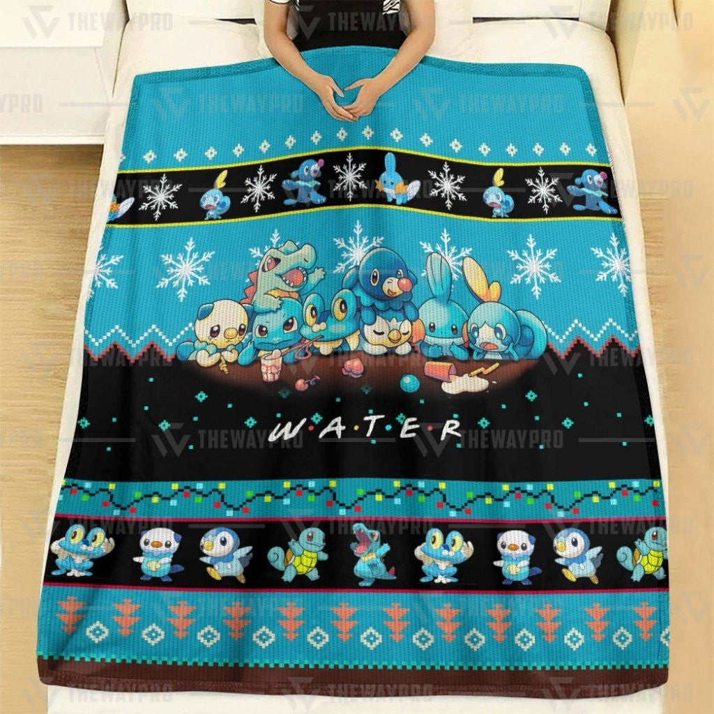 Anime Pkm Water Custom Soft Blanket