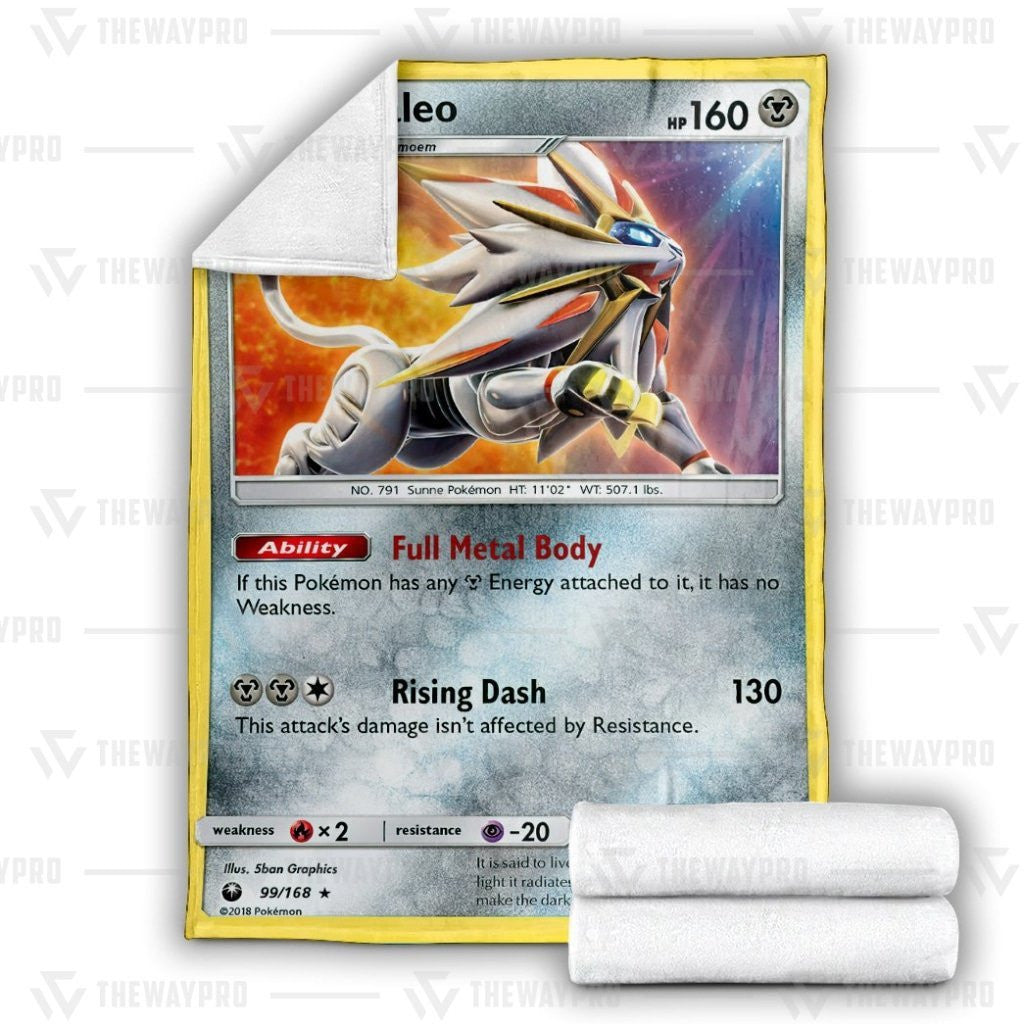 Anime Pkm Solgaleo Celestial Storm Custom Soft Blanket